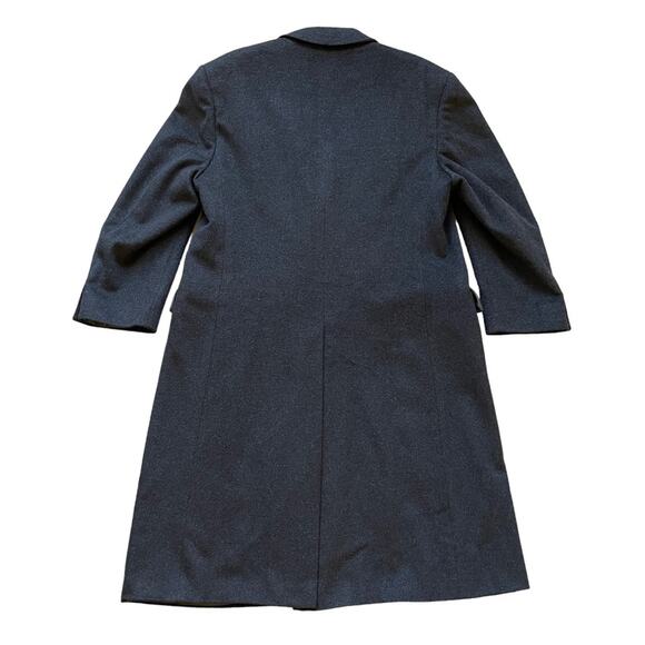 Mark Shale Cashmere Overcoat Charcoal Black Button Down Business Dress Coat 46R - Picture 14 of 16